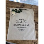 Personalised Wedding Card Keepsake Cotton Drawstring Bag